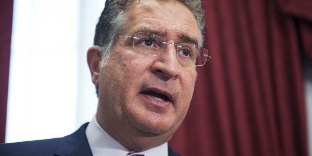 UNITED STATES - SEPTEMBER 9: Rep. Joe Garcia, D-Fla., speaks during a news conference in Cannon Building with children whose parents have been deported or in deportation proceeding, September 9, 2014. Some children shared their stories about the experience to draw attention to the matter. (Photo By Tom Williams/CQ Roll Call)