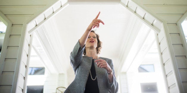 UNITED STATES - APRIL 16: Candidate for U.S. Senate Michelle Nunn speaks to attendees at her meet and greet event in Shellman