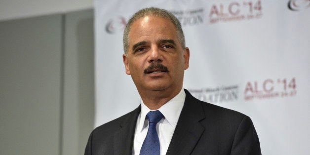 WASHINGTON, DC - SEPTEMBER 26: Attorney General Eric Holder speaks at the Voting Rights Braintrust at the Congressional Black Caucus Foundation Inc. 44th Annual Legislative Conference at Walter E. Washington Convention Center on September 26, 2014 in Washington, DC. Attorney General Eric Holder has announced that after six years he will resign from the helm of the Justice Department. (Photo by Earl Gibson III/Getty Images)