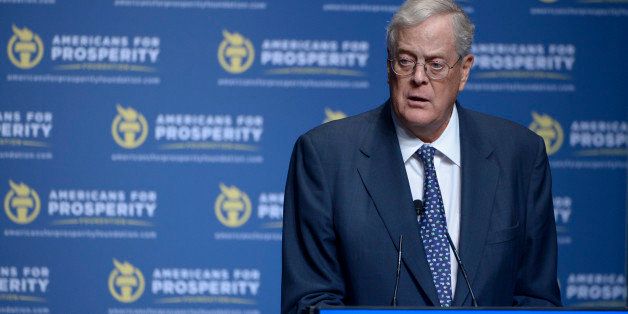 Americans for Prosperity Foundation Chairman David Koch addresses attendees of the Defending the American Dream Summit in Orlando, Fla., Friday, Aug. 30, 2013.(AP Photo/Phelan M. Ebenhack)