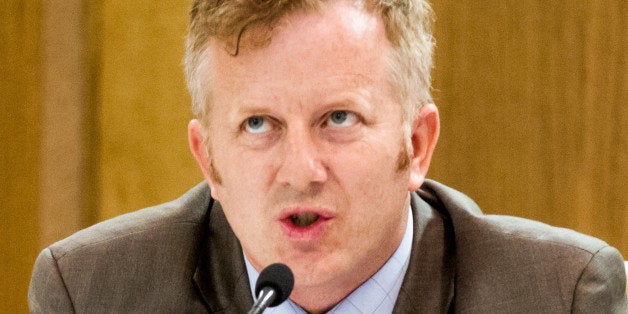 Republican state Sen. Stacey Campfield of Knoxville speaks at a Senate subcommittee hearing in Nashville, Tenn., on Thursday, May 16, 2013, about University of Tennessee fees being used to pay for speakers at a student-initiated Sex Week program. Campfield suggested that students should be able to opt out of having their student activity fees being used for pay for speakers they find objectionable. (AP Photo/Erik Schelzig)