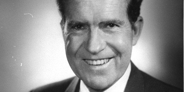 Former Vice President Richard Nixon announced February 1, 1968, in an open letter to the citizens of New Hampshire that he would be a candidate for the Republican Presidential nomination. This picture was released by Nixon's headquarters with the announcement of his candidacy. (AP Photo/Nixon Campaign, Fabian Bachrach)