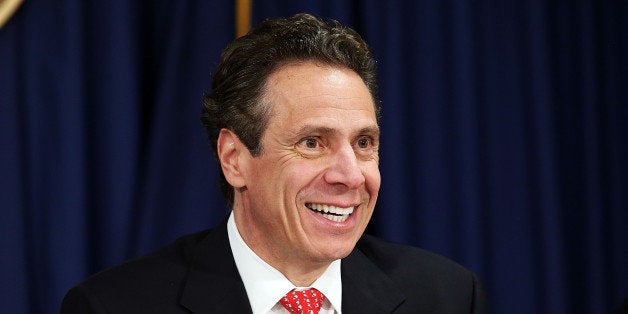 NEW YORK, NY - OCTOBER 16: New York Governor Andrew Cuomo speaks at a meeting with city representatives on New York's planned response to an Ebola case on October 16, 2014 in New York City. While there have been no cases of Ebola in New York as yet, the governor has designated eight hospitals that would handle suspected cases of the epidemic. (Photo by Spencer Platt/Getty Images)