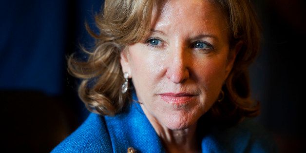 UNITED STATES - JULY 22: Sen. Kay Hagan, D-N.C., conducts a meeting in the Senate Reception Room of the Capitol, July 22, 2014. (Photo By Tom Williams/CQ Roll Call)