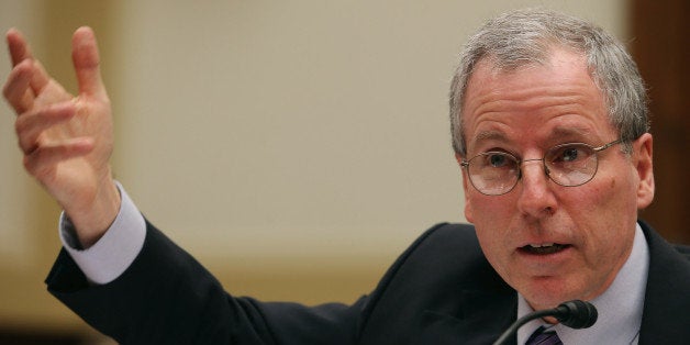 WASHINGTON, DC - MARCH 20: U.S. Ambassador to Syria Robert Ford testifies about the ongoing war in Syria before the House Foreign Affairs Committee in the Rayburn House Office Building on Capitol Hill March 20, 2013 in Washington, DC. The committee questioned Ford about the recent reports of possible chemical weapons attacks, the level of U.S. assistance to fighters and refugees and the Assad government's prospects for collapse. (Photo by Chip Somodevilla/Getty Images)