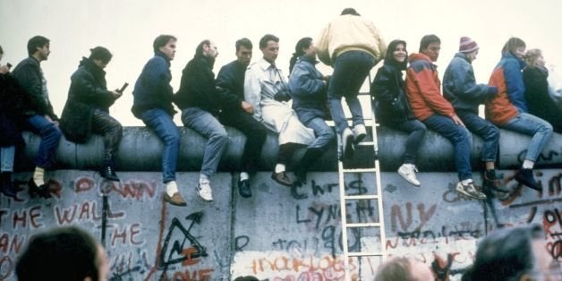 GERMANY - NOVEMBER 10: The fall of the Berlin Wall took place during the night of November 10, 1989. Crowds rushed there to welcome the East German refugees. (Photo by Keystone-France/Gamma-Keystone via Getty Images)