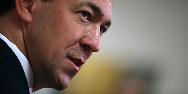 ELLISVILLE, MS - JUNE 24: Republican candidate for U.S. Senate Mississippi State Sen. Chris McDaniel talks with members of t