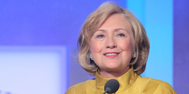 NEW YORK, NY - SEPTEMBER 24: Former U.S. Secretary of State Hillary Clinton speaks onstage during the fourth day of the Clinton Global Initiative's 10th Annual Meeting at the Sheraton New York Hotel & Towers on September 24, 2014 in New York City. (Photo by Jemal Countess/Getty Images)