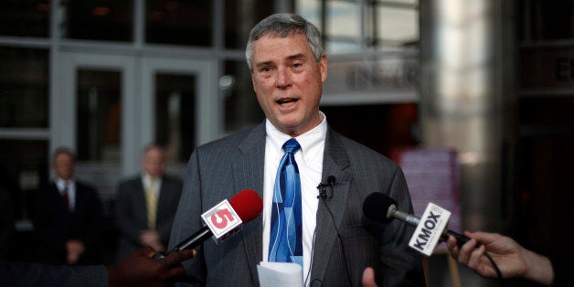 St. Louis County Prosecuting Attorney Robert P. McCulloch speaks during a news conference discussing charges issued against A