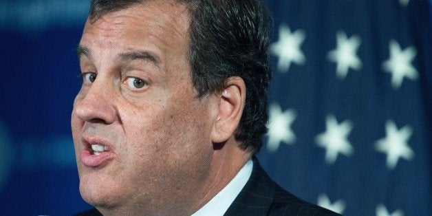 Gov. Chris Christie, (R-NJ), delivers remarks at the Annual Legal Reform Awards luncheon on October 21, 2014, at the US Chamber of Commerce in Washington,DC. AFP PHOTO/Paul J. Richards (Photo credit should read PAUL J. RICHARDS/AFP/Getty Images)