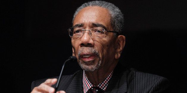 Rep. Bobby Rush, D-Ill., takes part in a congressional round-table on college sports, offering their perspectives on current state of NCAA athletics, Tuesday, Nov. 1, 2011, on Capitol Hill in Washington. (AP Photo/Pablo Martinez Monsivais)