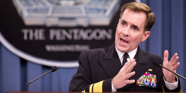 Department of Defense Press Secretary Rear Admiral John Kirby, speaks to reporters during a news conference, at the Pentagon, Friday, Nov. 7, 2014. According to the Pentagon, President Barack Obama has authorized Secretary of Defense Chuck Hagel to deploy to Iraq up to 1,500 additional U.S. personnel over the coming months, in a non-combat role, to expand our advise and assist mission and initiate a comprehensive training effort for Iraqi forces. (AP Photo/Manuel Balce Ceneta)