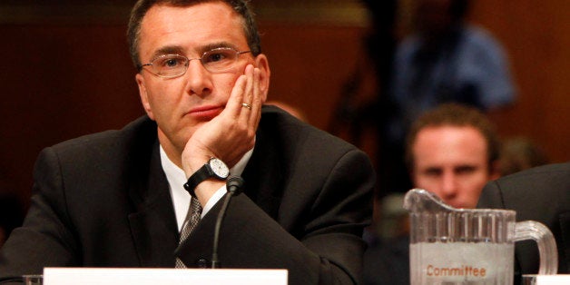 FILE - In this May 12, 2009, file photo Jonathan Gruber, professor of Economics at the Massachusetts Institute of Technology, participates in a Capitol Hill hearing on the overhaul of the heath care system in Washington. A supporter of the Affordable Care Act, Gruber says, "Itâs so crazy to think that a society that has Social Security and Medicare would not find this (law) constitutional.â Gruber advised both the Obama administration and Massachusetts lawmakers as they developed the state mandate in the 2006 law that Republican presidential candidate Mitt Romney championed as governor. (AP Photo/Pablo Martinez Monsivais, File)