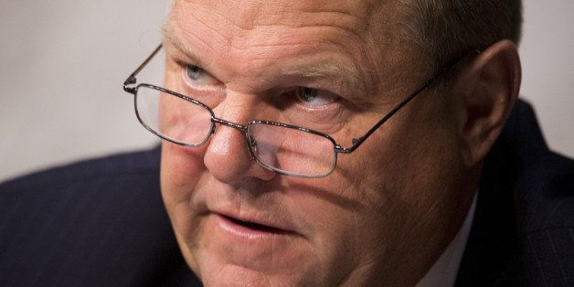UNITED STATES - SEPTEMBER 9: Sen. Jon Tester, D-Mont., questions witnesses during the Senate Veterans' Affairs Committee hearing on 'The State of VA Health Care' on Tuesday, Sept. 9, 2014. (Photo By Bill Clark/CQ Roll Call)