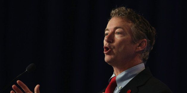 WASHINGTON, DC - SEPTEMBER 26: Sen. Rand Paul (R-KY) speaks at the 2014 Values Voter Summit September 26, 2014 in Washington, DC. The Family Research Council (FRC) hosting its 9th annual Values Voter Summit inviting conservatives to participate in a straw poll. (Photo by Mark Wilson/Getty Images)