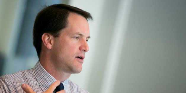Representative James 'Jim' Himes, a Democrat from Connecticut, speaks during an interview in Washington, D.C., U.S., on Thursday, April 25, 2013. Himes defeated 10-term incumbent Republican Chris Shays in 2008, becoming the first Democrat to represent Connecticut's 4th District since 1968. He is currently serving his second term in Congress and is a member of the House Committee on Financial Services. Photographer: Andrew Harrer/Bloomberg via Getty Images 