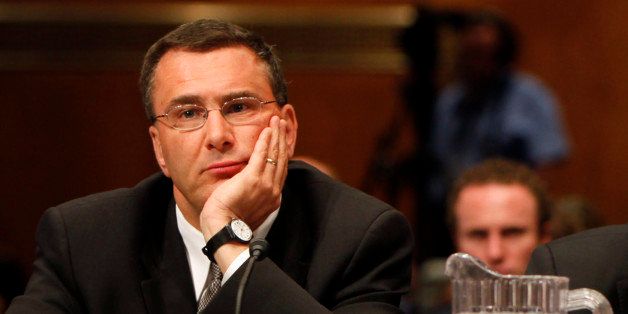 FILE - In this May 12, 2009, file photo Jonathan Gruber, professor of Economics at the Massachusetts Institute of Technology, participates in a Capitol Hill hearing on the overhaul of the heath care system in Washington. A supporter of the Affordable Care Act, Gruber says, "Itâs so crazy to think that a society that has Social Security and Medicare would not find this (law) constitutional.â Gruber advised both the Obama administration and Massachusetts lawmakers as they developed the state mandate in the 2006 law that Republican presidential candidate Mitt Romney championed as governor. (AP Photo/Pablo Martinez Monsivais, File)
