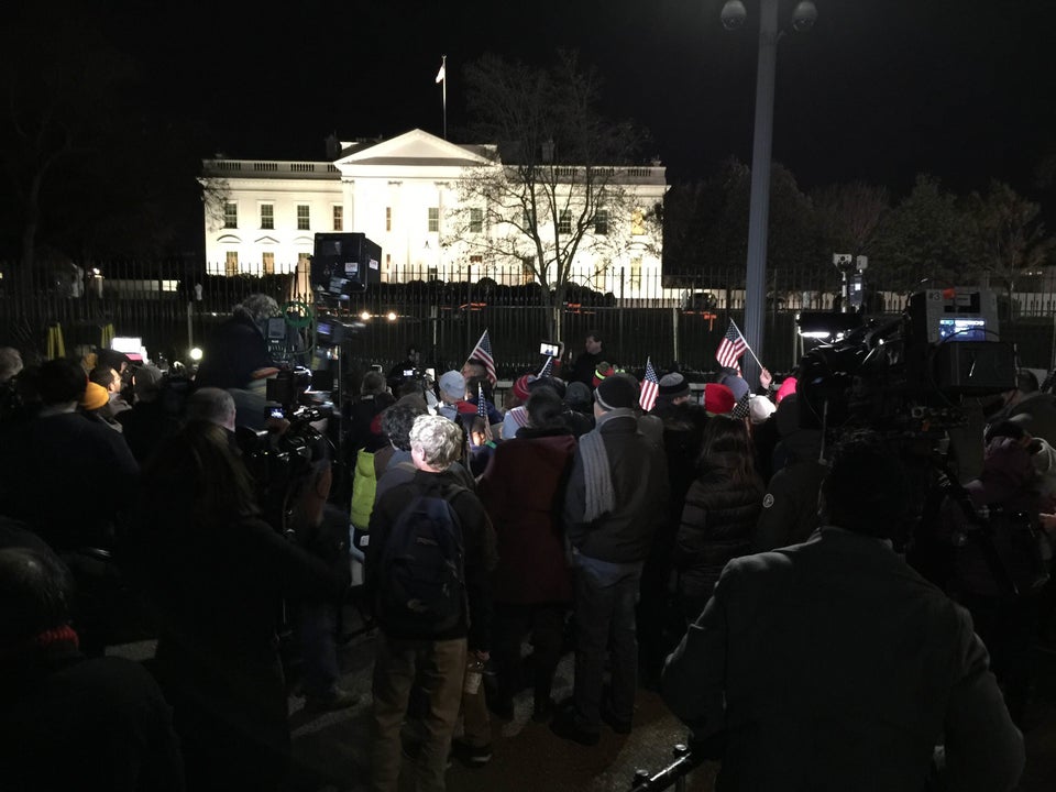 Crowd At White House Gates