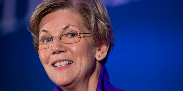 Sen. Elizabeth Warren, D-Mass. speaks to the Center for American Progressâs Second Annual Policy Conference in Washington, Wednesday, Nov. 19, 2014. (AP Photo/Manuel Balce Ceneta)