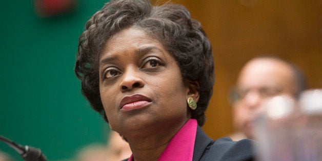 Mignon Clyburn, commissioner at the Federal Communications Commission (FCC), listens during a House Energy and Commerce Subcommittee hearing in Washington, D.C., U.S., on Thursday, Dec. 12, 2013. U.S. Federal Communications Commission Chairman Tom Wheeler told lawmakers that eliminating a ban on cellular telephone use by airline passengers 'is the responsible thing to do.' Photographer: Andrew Harrer/Bloomberg via Getty Images 