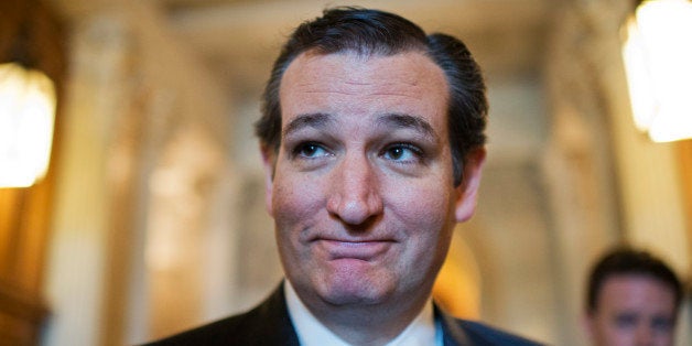 UNITED STATES - NOVEMBER 13: Sen. Ted Cruz, R-Texas, talks with reporters in the Capitol, November 13, 2014. (Photo By Tom Williams/CQ Roll Call)