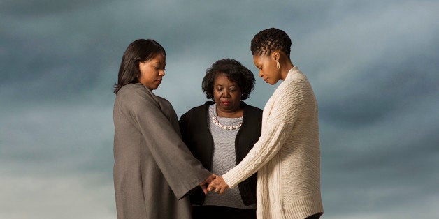 WASHINGTON, DC - OCTOBER 3: (L-R) Valarie Carey, Idella Carey and Amy Carey-Jones want to know what happened to Miriam Carey who was shot and killed last year by Capitol Police in Washington, DC on October 3, 2014. It's not known why Carey drove from New York to DC with her toddler in the back seat. Her car pulled into a White House barracade alarming security. She then sped down to the U.S. Capitol grounds where she was eventually shot at and killed. Her family has filed a 75-million-dollar wrongful death lawsuit against against the Capitol Police and Secret Service. (Photo by Linda Davidson / The Washington Post via Getty Images)