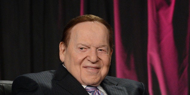 LAS VEGAS, NV - OCTOBER 01: Chairman & CEO Las Vegas Sands Corp., Sheldon Adelson speaks at the Exclusive Seminar: Keynote at the 14th Annual Global Gaming Expo at the Sands Expo and Convention Center on October 1, 2014 in Las Vegas, Nevada. (Photo by Denise Truscello/Getty Images for Global Gaming Expo)