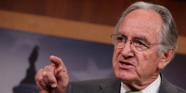 WASHINGTON, DC - APRIL 30: Senate Health, Education, Labor, and Pensions Committee Chairman Tom Harkin (D-IA) answers reporte