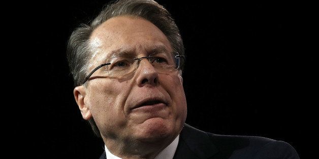 NATIONAL HARBOR, MD - MARCH 15: Wayne LaPierre, CEO of the National Rifle Association, delivers remarks during the second day of the 40th annual Conservative Political Action Conference (CPAC) March 15, 2013 in National Harbor, Maryland. The American conservative Union held its annual conference in the suburb of Washington, DC, to rally conservatives and generate ideas. (Photo by Alex Wong/Getty Images)