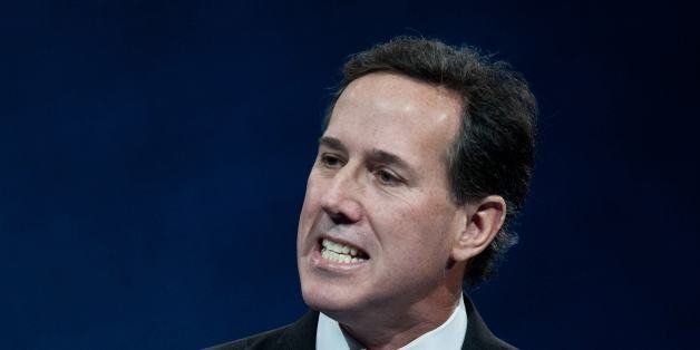 Former US Republican Senator from Pennsylvania Rick Santorum speaks at the Conservative Political Action Conference (CPAC) in National Harbor, Maryland, on March 15, 2013. AFP PHOTO/Nicholas KAMM (Photo credit should read NICHOLAS KAMM/AFP/Getty Images)