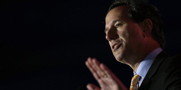 NEW ORLEANS, LA - MAY 31: Former U.S. Sen. Rick Santorum (R-PA) speaks during the final day of the 2014 Republican Leadership Conference on May 31, 2014 in New Orleans, Louisiana. Leaders of the Republican Party spoke at the 2014 Republican Leadership Conference which hosted 1,500 delegates from across the country. (Photo by Justin Sullivan/Getty Images)