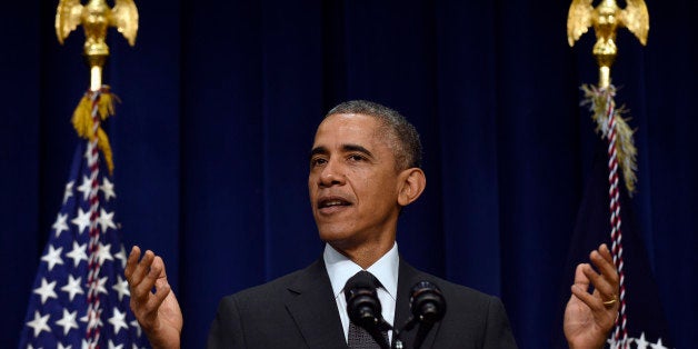 President Barack Obama speaks at the White House Summit on Early Education held in the South Court Auditorium on the White House complex in Washington, Wednesday, Dec. 10, 2014. (AP Photo/Susan Walsh)