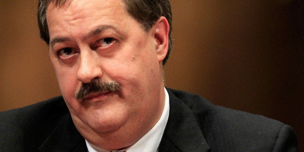 WASHINGTON - MAY 20: Chairman and CEO of Massey Energy Company Don Blankenship listens during a hearing before the Labor, Health and Human Services, Education, and Related Agencies Subcommittee of the Senate Appropriations Committee May 20, 2010 on Capitol Hill in Washington, DC. The hearing was to examine issues regarding the safety of coal mining. (Photo by Alex Wong/Getty Images)