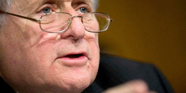 Senator Carl Levin, a Democrat from Michigan and chairman of the Senate Permanent Subcommittee on Investigations, questions witnesses during a hearing in Washington, D.C., U.S., on Thursday, Nov. 20, 2014. Wall Street's biggest banks have used their ownership of metals warehouses, oil tankers and other commodities businesses to gain unfair trading advantages and dominate markets, according to a U.S. Senate investigation. Photographer: Andrew Harrer/Bloomberg via Getty Images 