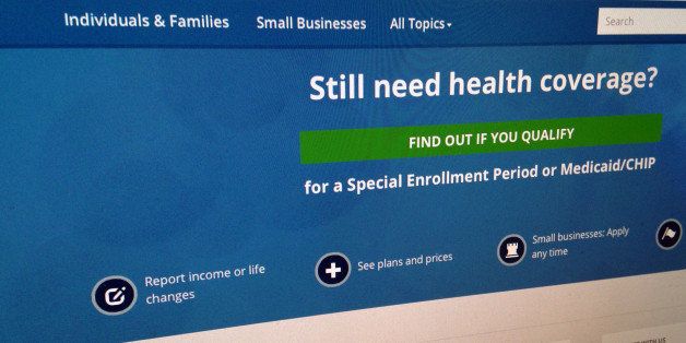 FILE - This Sept. 15, 2014, file photo shows part of the HealthCare,gov Website in Washington. Republicans may be close to winning control of Congress and more votes to repeal âObamacare,â but GOP governors donât see the presidentâs health care law going away. (AP Photo/Jon Elswick, File)