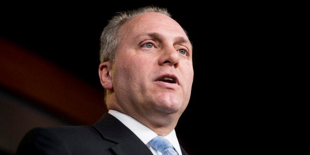 UNITED STATES - NOVEMBER 13: House Majority Whip Steve Scalise, R-La., participates in the press conference announcing House GOP leadership for upcoming session of Congress on Thursday, Nov. 13, 2014. (Photo By Bill Clark/CQ Roll Call)