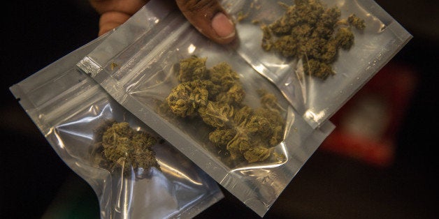 WASHINGTON, DC - OCT10: Medical marijuana is dispensed at the Takoma Wellness Center, October 10, 2014, in Takoma Park, DC. Marijuana legalization in the district is medicinal at this point but activists are looking for a broader relaxation of the law. (Photo by Evelyn Hockstein/For The Washington Post via Getty Images)