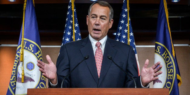 WASHINGTON, DC - DECEMBER 11:
Speaker of the House John Boehner holds a press conference to address the pending resolution v