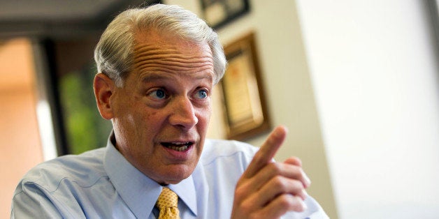 In this May 1, 2014, photo, chairman of the Democratic Congressional Campaign Committee Rep. Steve Israel, D-N.Y., gestures d