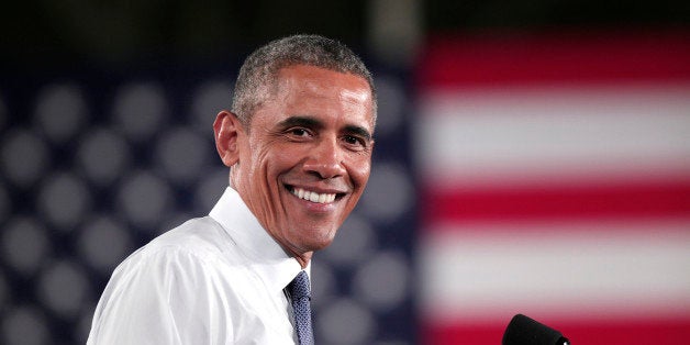 WAYNE, MI - JANUARY 7: U.S. President Barack Obama speaks at the Ford Michigan Assembly Plant January 7, 2015 in Wayne, Mich