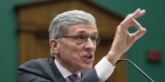 Federal Communications Commission (FCC) Chairman Tom Wheeler testifies before the Communications and Technology Subcommittee on Capitol Hill in Washington, DC, May 20, 2014. AFP PHOTO / Jim WATSON (Photo credit should read JIM WATSON/AFP/Getty Images)