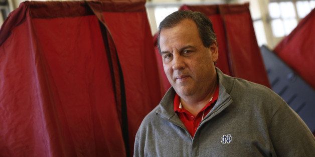 MENDHAM TWP., NJ - NOVEMBER 04: New Jersey Gov. Chris Christie waits to cast his vote in the midterm elections November 4, 2014 at the Emergency Services Building in Mendham Twp., New Jersey. All 12 of N.J.'s House seats are up for grabs today. (Photo by Jeff Zelevansky/Getty Images)