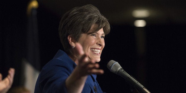 Joni Ernst, newly elected Iowa Republican for U.S. Senate, speaks at an election night rally in West Des Moines, Iowa, U.S., on Tuesday, Nov. 4, 2014. Republicans roared back in the midterm elections on Tuesday, capturing control of the Senate from Democrats, holding on in crucial governor races and keeping their majority in the U.S. House. Photographer: Daniel Acker/Bloomberg via Getty Images 