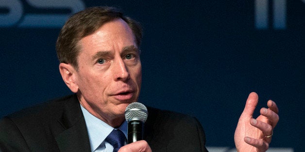 Former CIA director David Petraeus gives a speech at the Institute for National Security Studies (INSS) during the 7th Annual