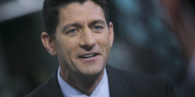 U.S. Representative Paul Ryan, a Wisconsin Republican, speaks after a Bloomberg Television interview in New York, U.S., on Wednesday, Aug. 20, 2014. Ryan said he'd support more aggressive bombings in the Middle East to fight Islamic State militants after the beheading of a U.S. journalist. Photographer: Scott Eells/Bloomberg via Getty Images 