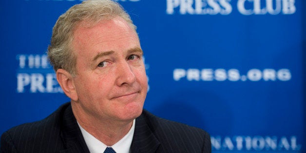 UNITED STATES - JUNE 17: Rep. Chris Van Hollen, D-Md., participates in the National Press Club Newsmaker Program with Sen. Rob Portman, R-Ohio, on 'future federal budget priorities and methods to achieve them' at the National Press Club in Washington on Tuesday, June 17, 2014. (Photo By Bill Clark/CQ Roll Call)