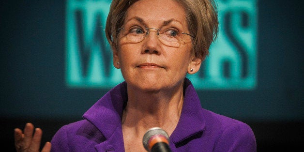 WASHINGTON, DC - JANUARY 7:
Elizabeth Warren makes a speech at the AFL-CIO Wages Summit, on January, 07, 2015 in Washington,