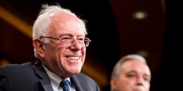 UNITED STATES - JULY 26: Senate Veterans' Affairs Chairman Bernie Sanders, I-Vt., left, and House Veterans' Affairs Chairman