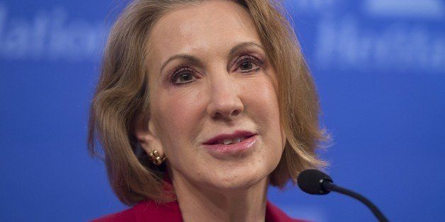 Former Hewlett Packard (HP) CEO Carly Fiorina speaks about the economy during a panel at the Heritage Foundation on December 18, 2014 in Washington, DC. AFP PHOTO / SAUL LOEB (Photo credit should read SAUL LOEB/AFP/Getty Images)