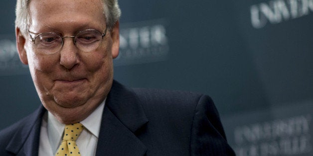 LOUISVILLE, KENTUCKY - NOVEMBER 5: Soon to be the Senate Majority Leader of the US Senate after winning the Kentucky Senate